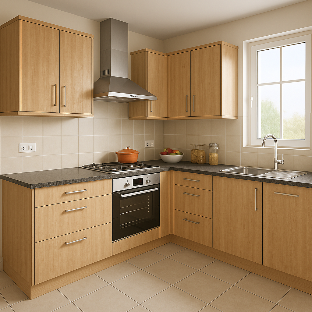 Modular Kitchen with Laminate Design